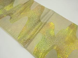 アンティーク　霞に石畳模様織り出し袋帯（材料）